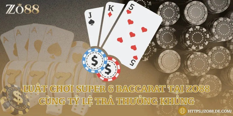 Luật chơi super 6 baccarat tại Zo88 cùng tỷ lệ trả thưởng khủng